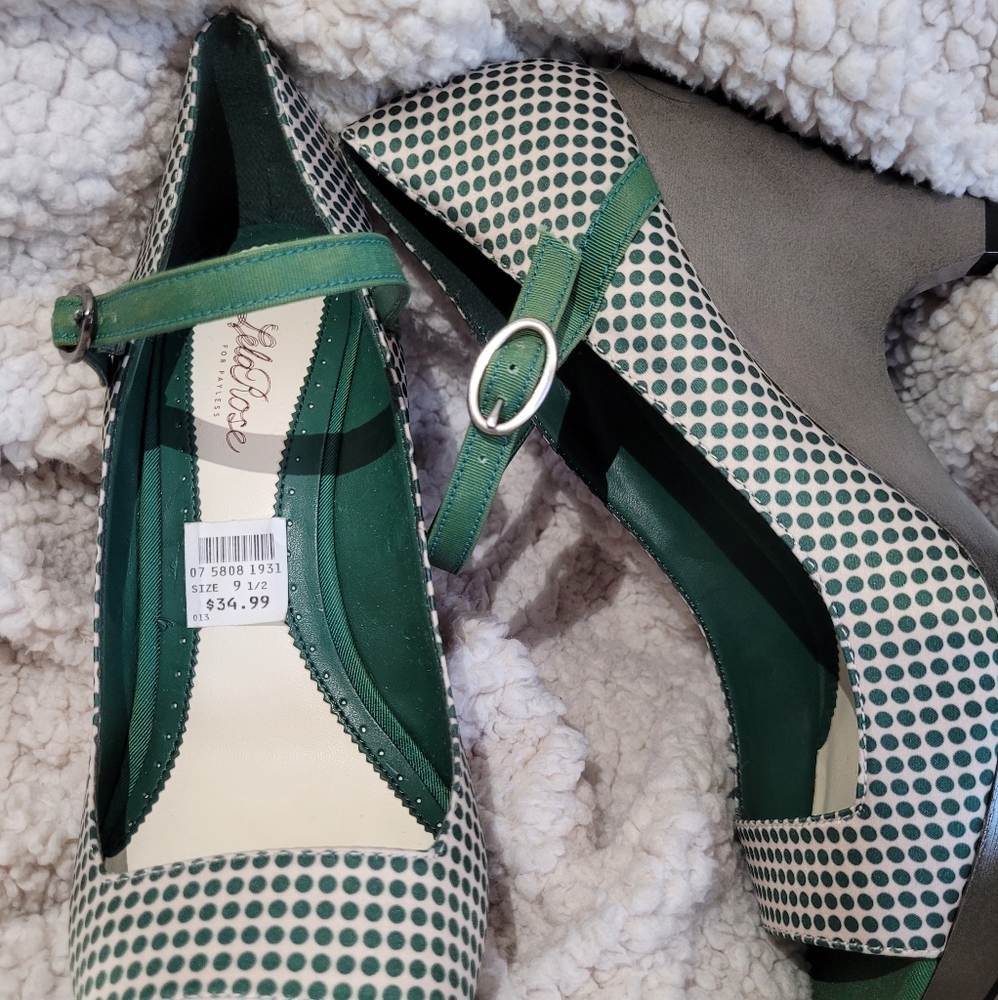 Lela Rose,  9.5】¹¹ M, Green Polka-dots